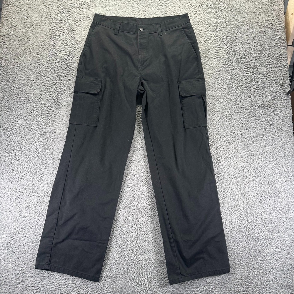 Dickies Genuine Pant Mens 32x31 Black Cotton Cargo Straight Leg Utility Workwear